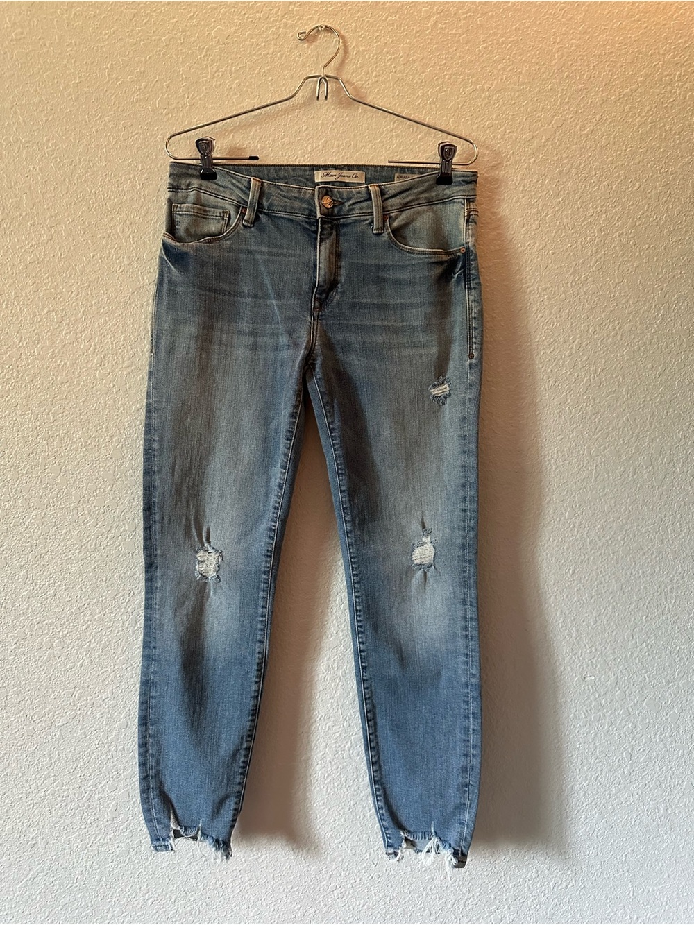 Mavi Jeans Co. // Light wash, mid rise, super skinny ankle jeans